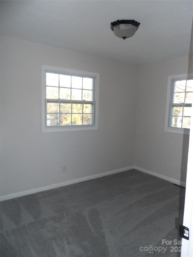 view of carpeted spare room