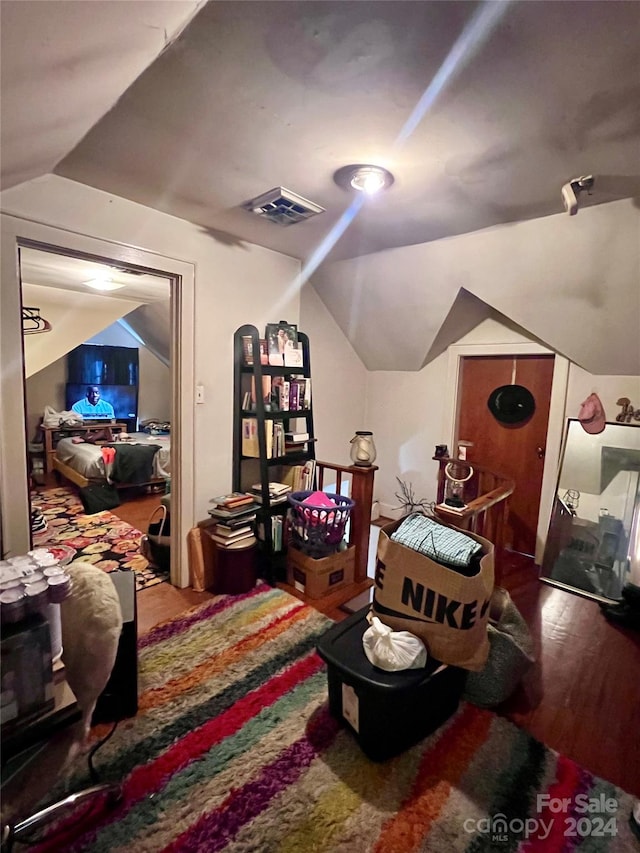1716 3rd St NE, Hickory, NC 28601 - cinema room with hardwood / wood-style floors and lofted ceiling
