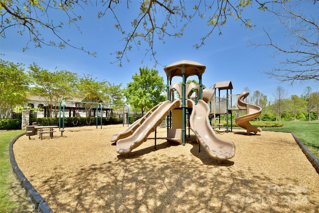 view of jungle gym