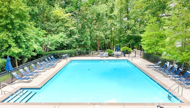 view of pool with a patio