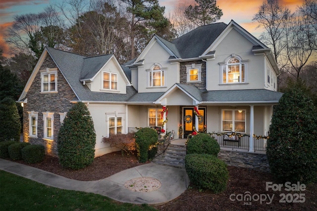 view of front of house with a porch