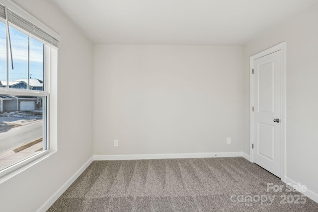 view of carpeted empty room