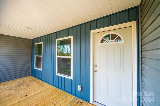 view of doorway to property