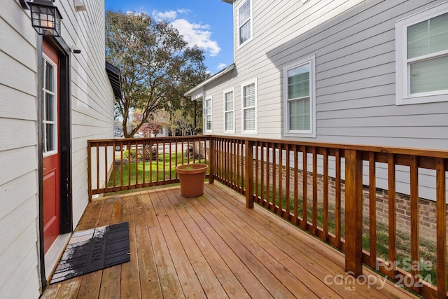 view of wooden deck