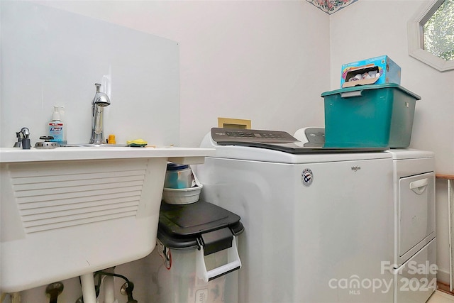 interior space featuring separate washer and dryer