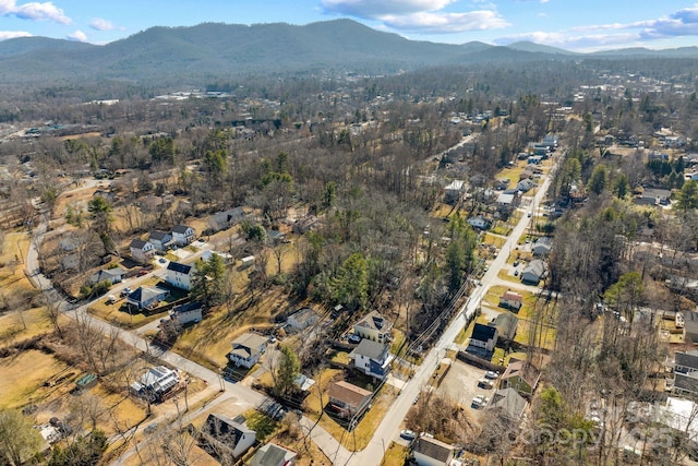 aerial view featuring a mountain view