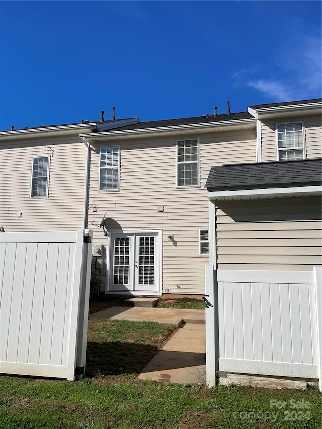 rear view of house with french doors