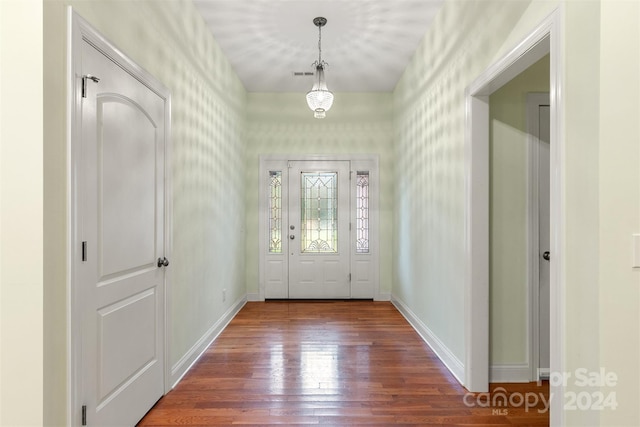 entryway featuring wood-type flooring