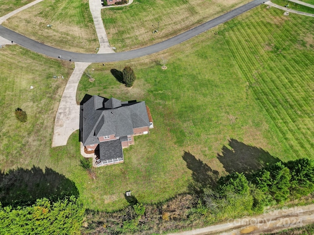 bird's eye view with a rural view