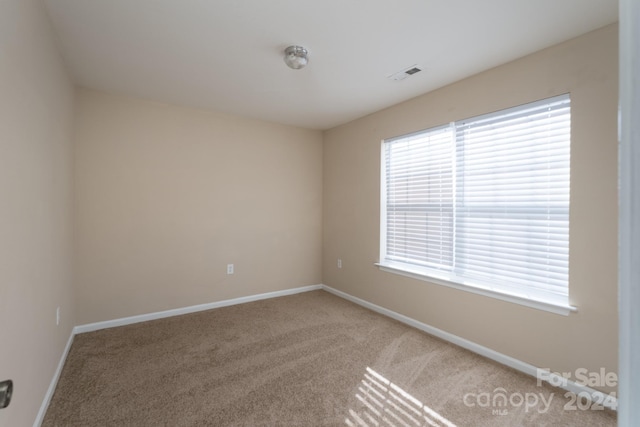 view of carpeted spare room