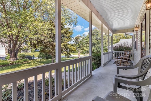 balcony with a porch