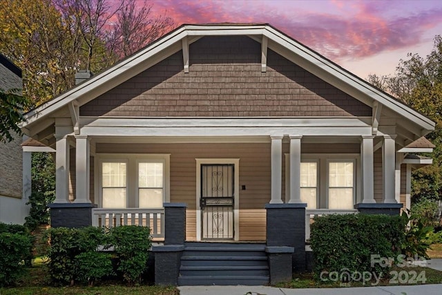 view of front of house with a porch