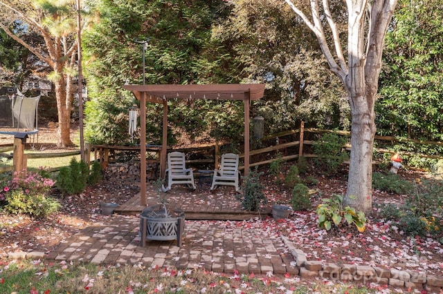 157 Montibello Dr, Mooresville, NC 28117 - view of patio with a trampoline