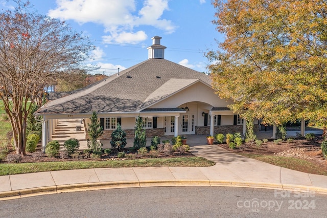 view of front of house with covered porch