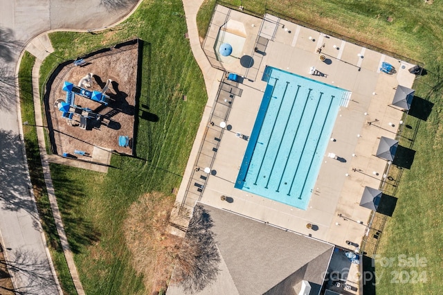 157 Montibello Dr, Mooresville, NC 28117 - bird's eye view of a pool