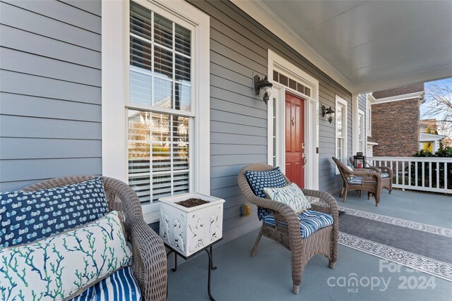 view of patio with covered porch