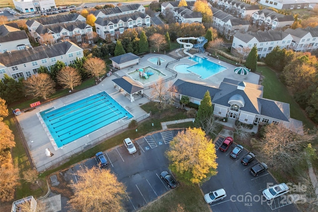 bird's eye view featuring a residential view