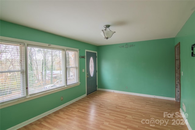 interior space with light wood-type flooring