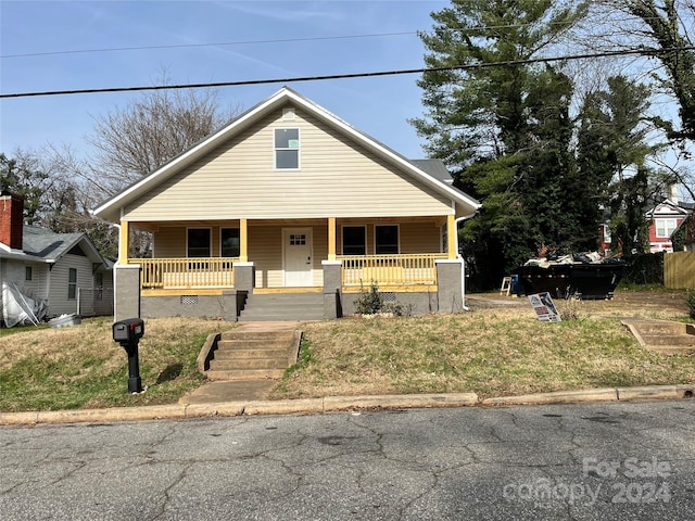 bungalow-style house featuring a porch