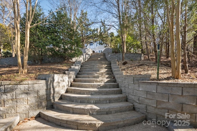 view of stairway