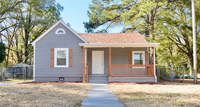 bungalow-style house featuring a porch