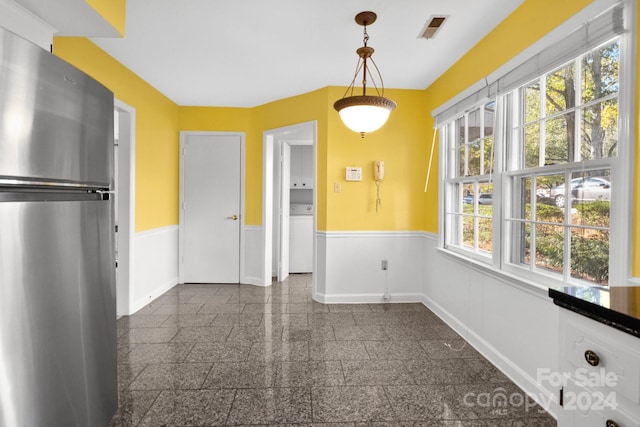 view of unfurnished dining area