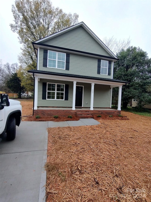 view of front of home with a porch