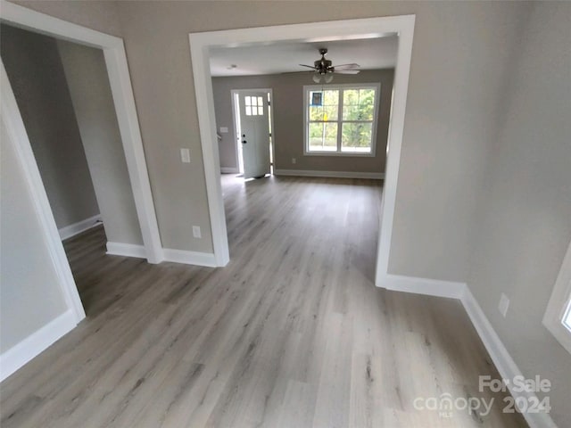 interior space with light wood-type flooring