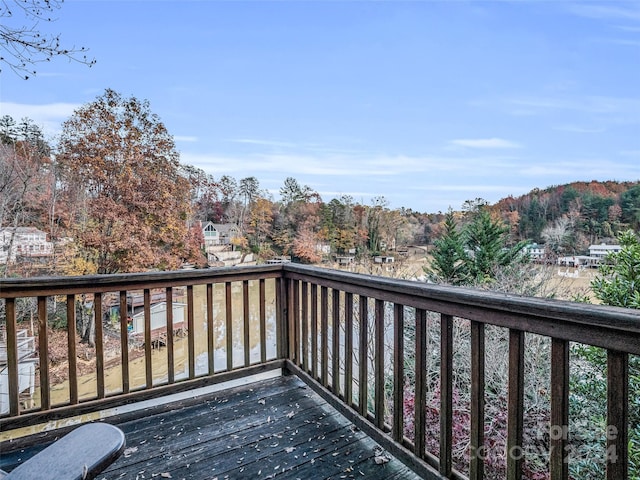 291 Tryon Bay Cir, Lake Lure, NC 28746 - view of wooden deck