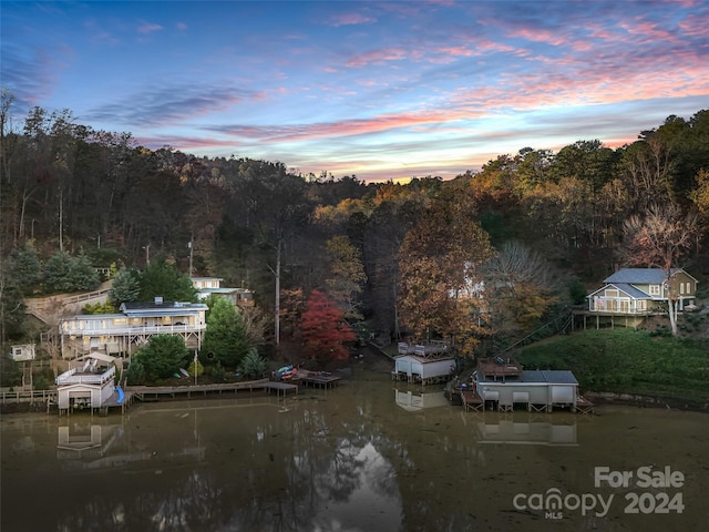 291 Tryon Bay Cir, Lake Lure, NC 28746 - aerial view of property's location with a nearby body of water