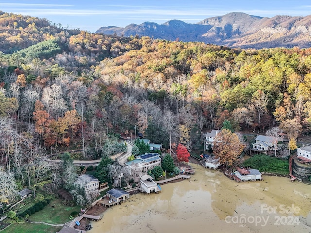 291 Tryon Bay Cir, Lake Lure, NC 28746 - bird's eye view of a heavily wooded area and mountains