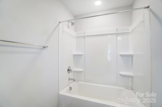 full bathroom with bathing tub / shower combination