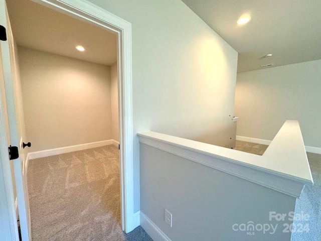 3850 Willow Grove Ln Unit 24, Concord, NC 28025 - corridor with carpet floors, baseboards, recessed lighting, and an upstairs landing