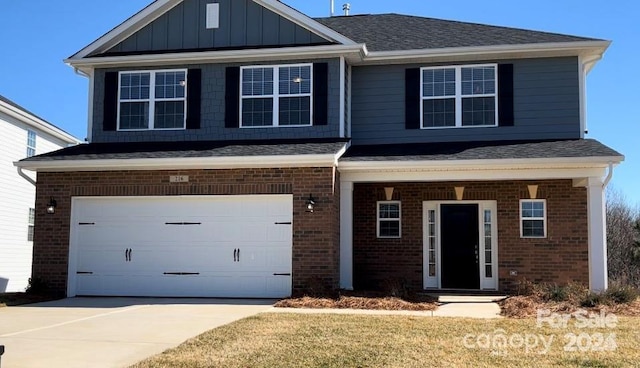 craftsman-style house with a garage