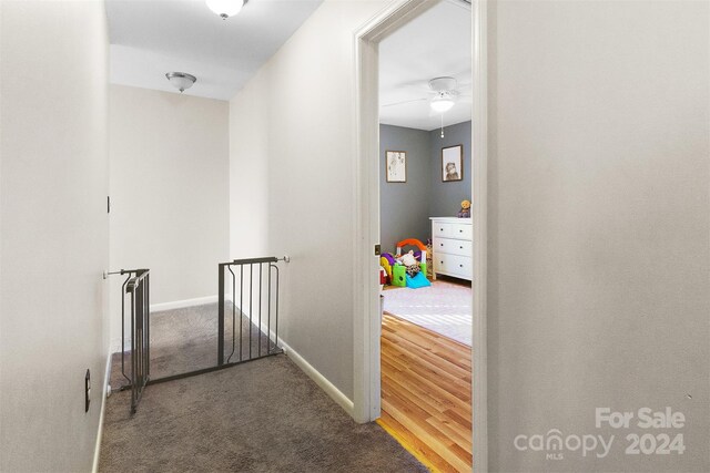 hall featuring hardwood / wood-style flooring