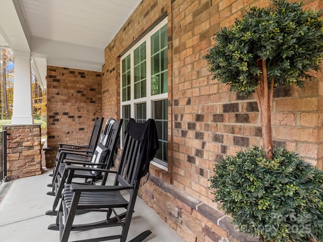 view of patio / terrace with a porch