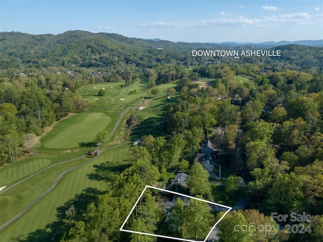 aerial view featuring a mountain view