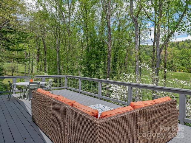 view of wooden terrace