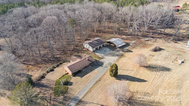 bird's eye view featuring a rural view