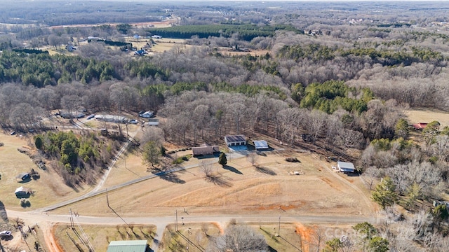 aerial view featuring a rural view