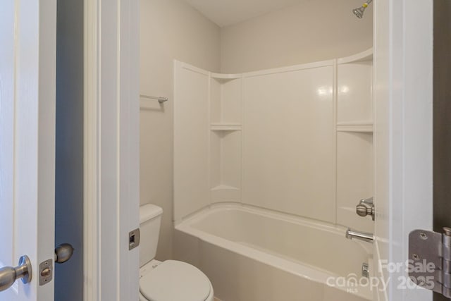 full bath with shower / bathtub combination and toilet