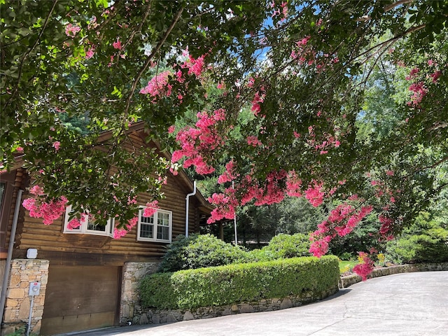 view of home's exterior featuring a garage