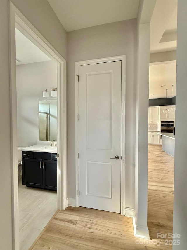 405 Northgate Blvd, Indian Trail, NC 28079 - hallway with light wood-type flooring