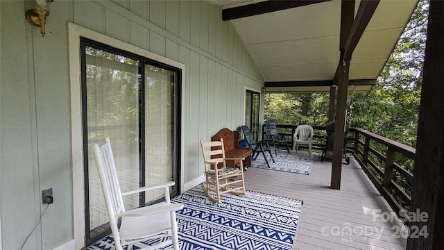 view of wooden deck