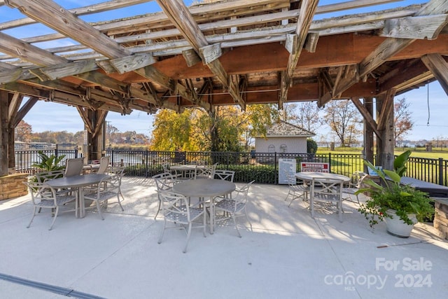 view of patio / terrace with a pergola