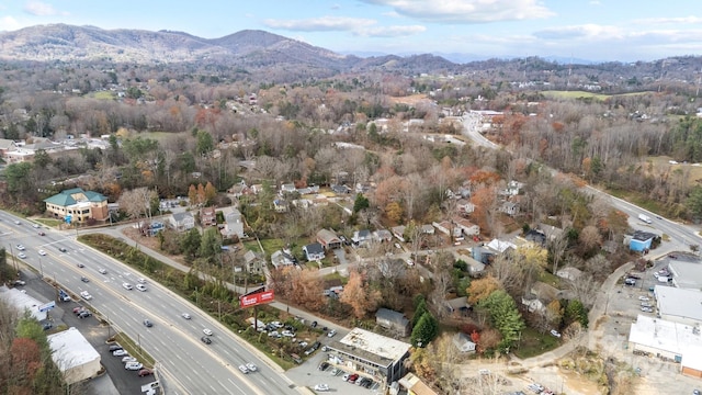 aerial view featuring a mountain view