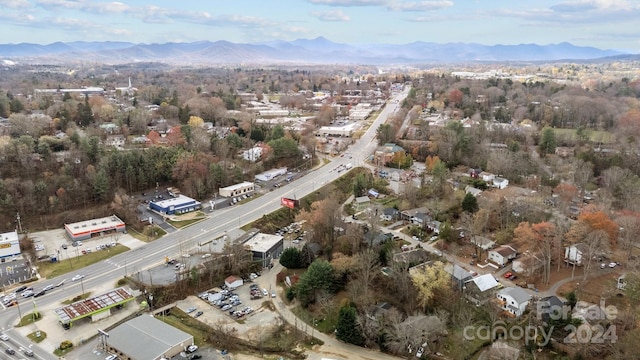 aerial view featuring a mountain view