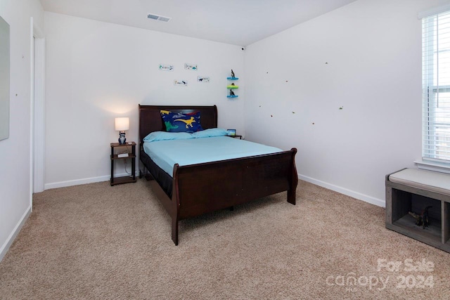 view of carpeted bedroom