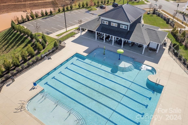 view of pool with a patio area