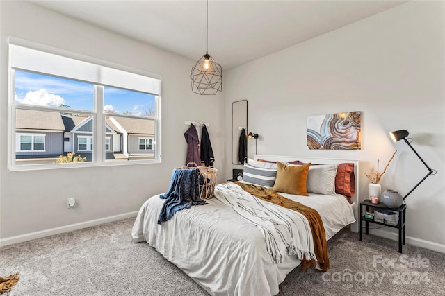 bedroom with carpet